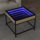 vidaXL Stolik kawowy z LED Infinity, dąb sonoma, 50x50x41 cm 1
