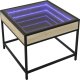 vidaXL Stolik kawowy z LED Infinity, dąb sonoma, 50x50x41 cm 3