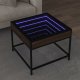 vidaXL Stolik kawowy z LED Infinity, brązowy dąb, 50x50x41 cm 1