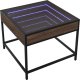 vidaXL Stolik kawowy z LED Infinity, brązowy dąb, 50x50x41 cm 3