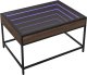 vidaXL Stolik kawowy z LED Infinity, brązowy dąb, 70x50x41 cm 2