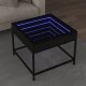 vidaXL Stolik kawowy z LED Infinity, czarny, 50x50x41 cm 1