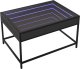 vidaXL Stolik kawowy z LED Infinity, czarny, 70x50x41 cm 2