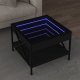 vidaXL vidaXL Stolik kawowy z LED Infinity, czarny, 50x50x38 cm 1