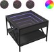 vidaXL vidaXL Stolik kawowy z LED Infinity, czarny, 50x50x38 cm 1
