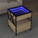 vidaXL Stolik kawowy z LED Infinity, dąb sonoma, 40x40x51 cm 1