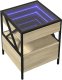vidaXL Stolik kawowy z LED Infinity, dąb sonoma, 40x40x51 cm 3