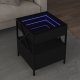 vidaXL Stolik nocny z LED Infinity, czarny, 40x40x51 cm 1