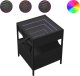 vidaXL Stolik nocny z LED Infinity, czarny, 40x40x51 cm 2