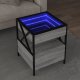 vidaXL Stolik kawowy z LED Infinity, szary dąb sonoma, 40x40x51 cm 1