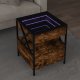 vidaXL Stolik kawowy z LED Infinity, przydymiony dąb, 40x40x51 cm 1