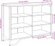 vidaXL vidaXL Szafka, przydymiony dąb, 101x35,5x74,5 cm 8