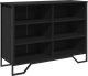 vidaXL vidaXL Szafka, czarna, 101x35,5x74,5 cm, materiał drewnopochodny 1