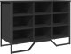 vidaXL vidaXL Szafka na buty, czarna, 90x38x61,5 cm, materiał drewnopochodny 1