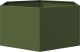 vidaXL vidaXL Donica ogrodowa, oliwkowa, sześciokątna, 104x90x45 cm, stalowa 5