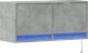 vidaXL vidaXL Ścienna szafka TV z LED, szarość betonu, 80x31x35 cm 3