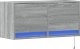 vidaXL vidaXL Ścienna szafka TV z LED, szary dąb sonoma, 80x31x35 cm 3