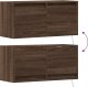 vidaXL vidaXL Ścienna szafka TV z LED, brązowy dąb, 80x31x35 cm 10