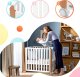 KinderKraft KINDERKRAFT baby cot KOYA 4in1, white 17