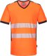 Portwest PW310 - T-shirt ostrzegawczy PW3 z dekoltem w szpic - pomarańczowy-czarny 4XL 1