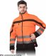 Kurtka męska R.E.I.S. NEMO - męska kurtka SOFTSHELL ochronna, stójka, 3 kieszenie, powłoka 100% poliester, pasy odblaskowe - pomarańczowo-czarny 2XL 1