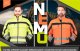 Kurtka męska R.E.I.S. NEMO - męska kurtka SOFTSHELL ochronna, stójka, 3 kieszenie, powłoka 100% poliester, pasy odblaskowe - pomarańczowo-czarny 2XL 2