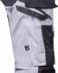 R.E.I.S. HARVER-R - Spodnie ochronne HARVER typu rybaczki, 10 kieszeni, odblaski, 65% poliester, 35% bawełna, 300 g/m2 - biało-szary 2XL 9