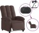 vidaXL Elektryczny fotel rozkładany, ciemnobrązowy, obity tkaniną 6