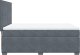 vidaXL Łóżko kontynentalne z materacem, ciemnoszare, 160x200cm aksamit 9