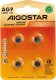 Aigostar  Bateria guzikowa pastylkowa AG9 LR936 1.5V opakowanie 4 sztuki Bateria guzikowa pastylkowa AG9 LR936 1.5V opakowanie 4 sztuki 6