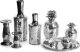 Eurofirany Wazon nowoczesny ceramiczny MIRONA 14X9X35 srebrny 1