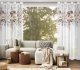 Design 91 Elegancka zasłona na przelotkach GRETA 140X250 biała z motywem kwiatowym 8
