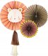 PartyDeco Rozety dekoracyjne Lew 26-43cm 3szt 1