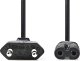 Kabel zasilający Nedis Nedis CEGL11040WT50 kabel zasilające Czarny 2 m CEE7/16 IEC 320 2