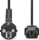 Kabel zasilający Nedis Nedis CEGL10000BK30 kabel zasilające Czarny 3 m CEE7/7 C13 panel 2