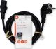 Kabel zasilający Nedis Nedis CEGL10000BK30 kabel zasilające Czarny 3 m CEE7/7 C13 panel 3
