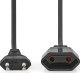 Kabel zasilający Nedis Nedis CEGL11085BK20 kabel zasilające Czarny 2 m CEE7/16 2