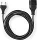 Kabel zasilający Nedis Nedis CEGL11085BK20 kabel zasilające Czarny 2 m CEE7/16 4