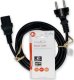 Kabel zasilający Nedis Nedis CEGL10030BK20 kabel zasilające Czarny 2 m CEE7/7 C13 panel 3