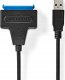 Adapter USB Nedis Nedis CCGB75100BK05 zmieniacz płci / kabli USB-A SATA 22-Pin Czarny 2