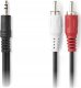 Kabel Nedis Nedis CAGL22200BK100 kabel audio 10 m 3.5mm 2 x RCA Czarny 1