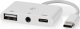 HUB USB Nedis Nedis CCGB64790WT01 stacja dokująca Przewodowa USB 2.0 Type-C Biały 1