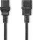 Kabel zasilający Nedis Nedis CEGL10500BK30 kabel zasilające Czarny 2 m C14 panel C13 panel 1