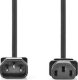 Kabel zasilający Nedis Nedis CEGL10500BK30 kabel zasilające Czarny 2 m C14 panel C13 panel 2