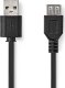 Kabel USB Nedis USB-A - USB-A 1 m Czarny (CCGL60010BK10) 1