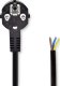 Kabel zasilający Nedis Nedis CEGL10700BK30 kabel zasilające Czarny 3 m CEE7/7 1