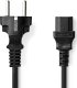 Kabel zasilający Nedis Nedis CEGL10030BK30 kabel zasilające Czarny 3 m Wtyczka zasilająca typu F IEC 320 1