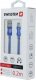 Kabel USB Swissten USB-A - USB-C 0.2 m Niebieski (71521108) 2