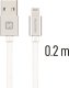 Kabel USB Swissten USB-A - Lightning 0.2 m Srebrny (71523103) 2