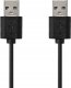Kabel USB Nedis USB-A - USB-A 3 m Czarny (CCGT60000BK30) 1